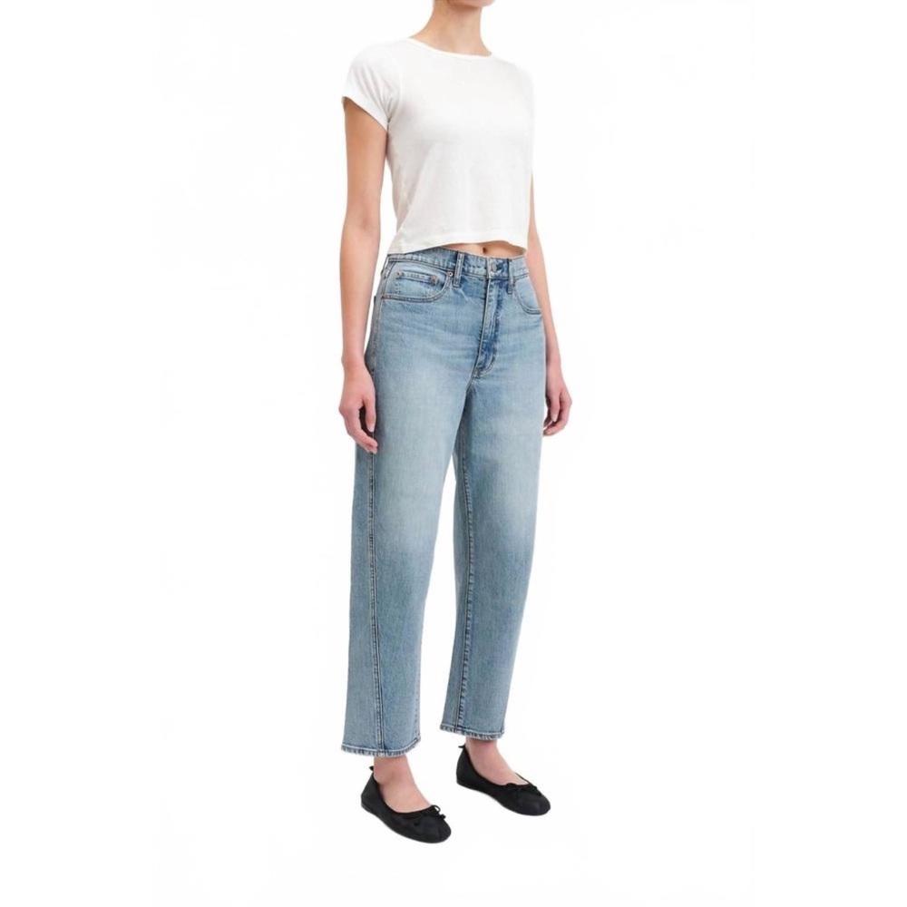 DAZE Jeans Size 30 Barrel Leg High Rise Light Wash Denim Statement - Picture 2 of 12